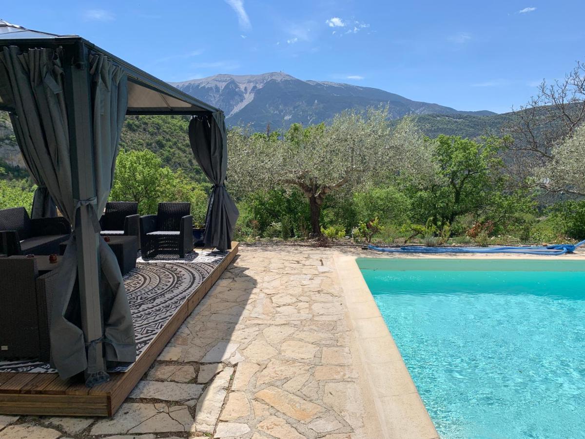 Font Nouvelle Maison De Charme Drome Provencale, 6 Ou 10 Personnes Avec Piscine Plaisians Luaran gambar
